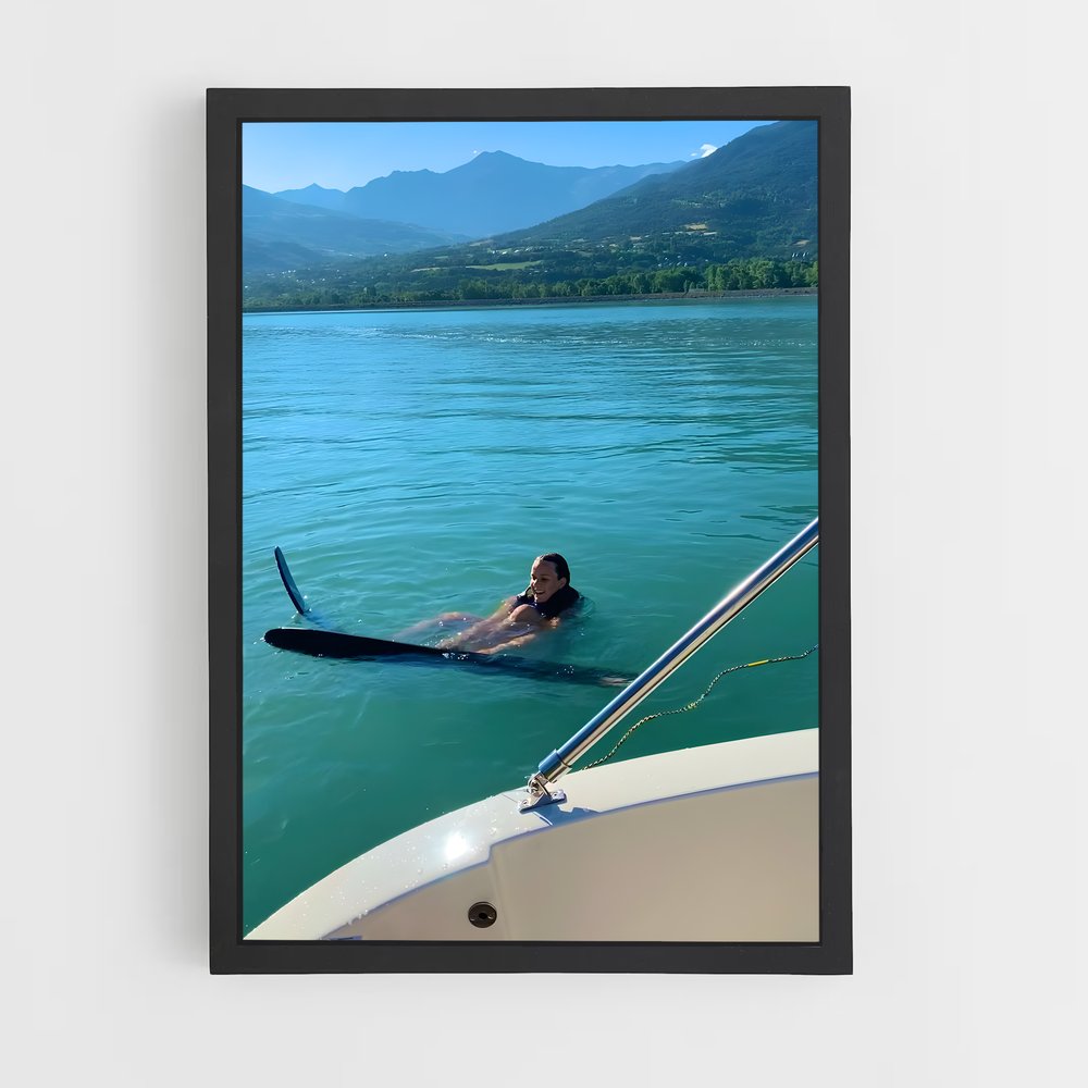 Poster Glisse Aquatique – affiche Ski nautique (vue 2)